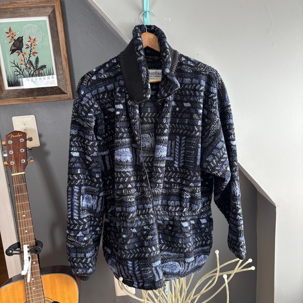 Vintage Columbia Fleece Patterned Jacket